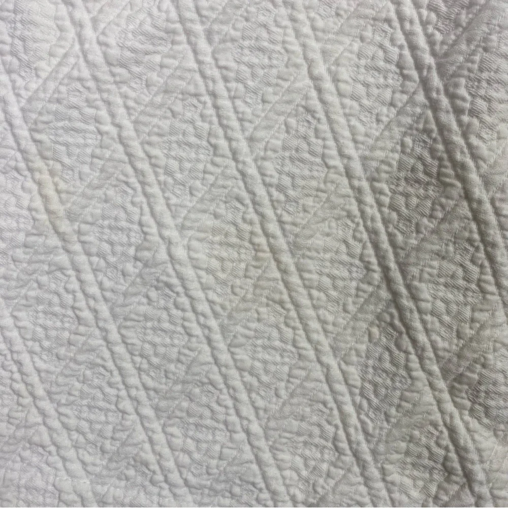 Pottery Barn Organic Cotton White Diamond Stitched Set of Two (2) King Shams